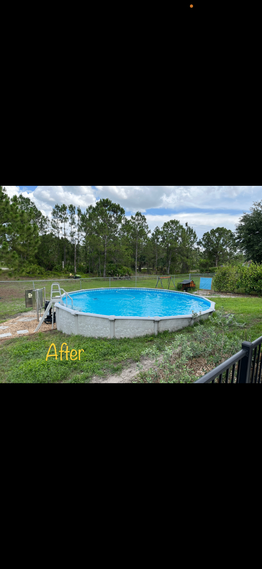 Above-ground pool restoration after